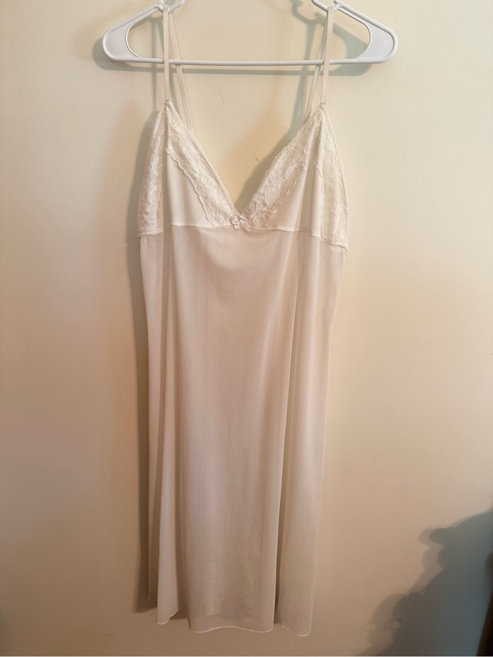 Women's Lace-Trim Slip Dress - White